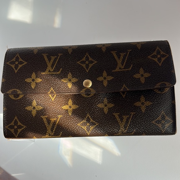 LOUIS VUITTON Louis Vuitton Sara Leather Brown Wallet Monogram - Picture 14 of 14